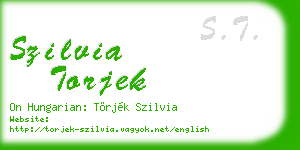 szilvia torjek business card