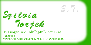 szilvia torjek business card